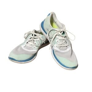 Nike Womens Free 4.0 718412-101 White & Blue Running Shoes Sneakers Size 10.5